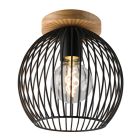 Lampada da soffitto nera industriale, Wiro