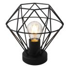 Lampada da tavolo nera industriale, Jochem, con interruttore