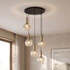 Lampada a sospensione ambrata design, Charlois