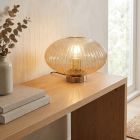 Lampada da tavolo ambrata design, Charlois, con interruttore