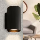 Lampada da parete up down nera moderna, Sandy