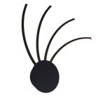 Applique da parete dorata moderna, Laurina, 11W, bianco regolabile tra caldo e freddo LED