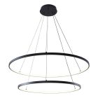 Lampada a sospensione nera design, Kubra, 60W, bianco regolabile tra caldo e freddo LED