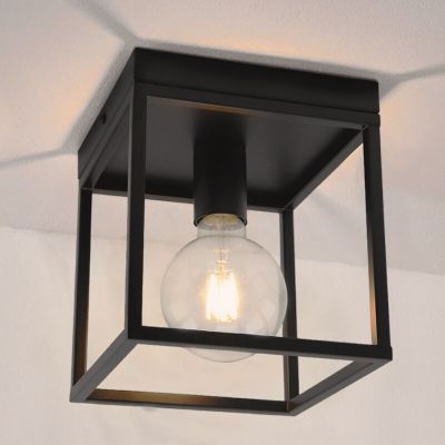 Lampada da soffitto nera industriale, Frama