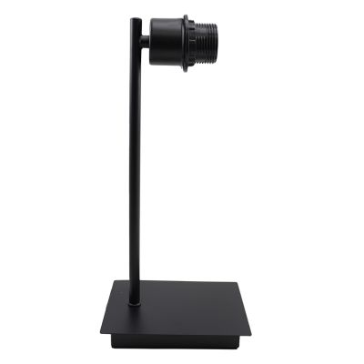 Lampada da tavolo senza paralume nera in alluminio, Rika