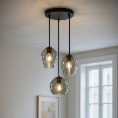 Lampada a sospensione grigia design, Lazaro