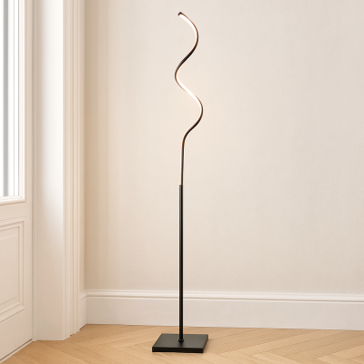 Lampada da terra nera design, Giorgio, 11W, 3000K LED