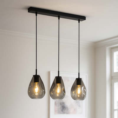 Lampada a sospensione grigia design, Evito