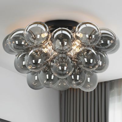 Lampada da soffitto grigia design, Cyril
