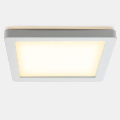 Lampada da soffitto da bagno bianca in plastica, Shivani, 15W, 3000K LED, IP44