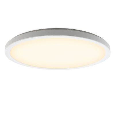 Plafoniera bianca in plastica, Shona, 22W, 3000K LED, dimmer in 3 fasi