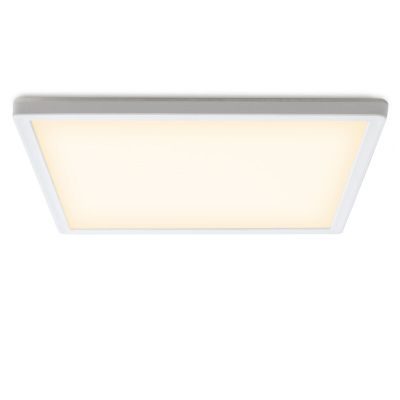 Plafoniera bianca in plastica, Shona, 18W, 3000K LED, dimmer in 3 fasi