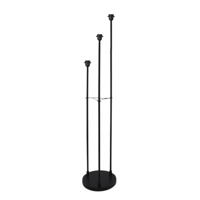 Lampada da terra senza paralume nera in alluminio, Rika