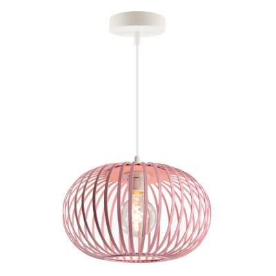 Lampada a sospensione per bambini rosa industriale, Lieve