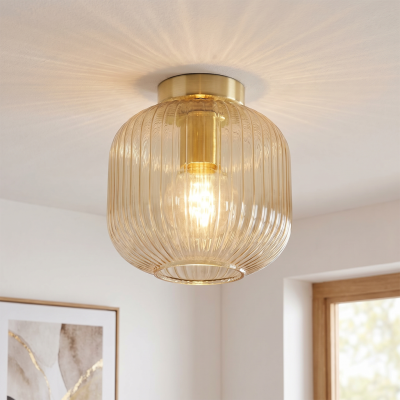 Lampada da soffitto ambrata retrò, Charlois