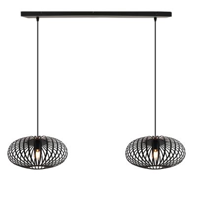 Lampada a sospensione nera industriale, Lieve