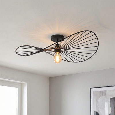 Lampada da soffitto nera moderna, Jolinda