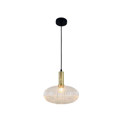Lampada a sospensione trasparente retrò, Charlois