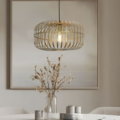 Lampada a sospensione dorata industriale, Tobi