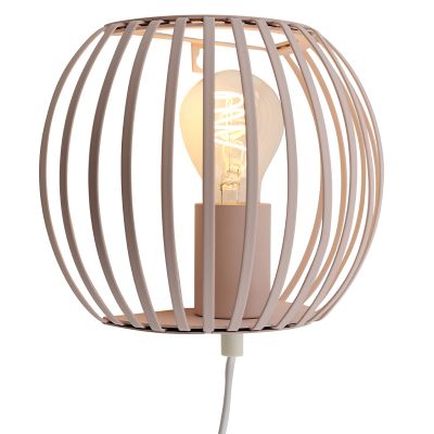Applique da parete beige industriale, Lieve, con interruttore