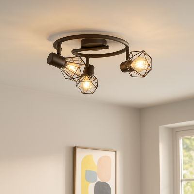 Faretto da soffitto nero industriale, Jaylano