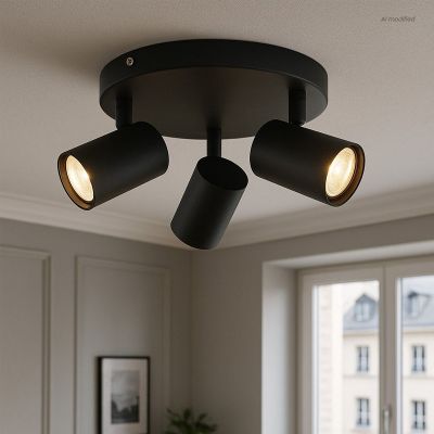 Faretto da soffitto nero moderno, Elena