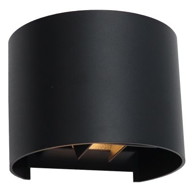 Applique da parete intelligente nera moderna, Dion, 6W, RGBW LED, IP65