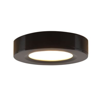 Lampada rotonda per mobile da cucina, nero, con set di connessione e telecomando