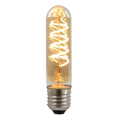 Olucia lampadina tubolare LED E27 regolabile Damien, ambra, 4W, 2200K