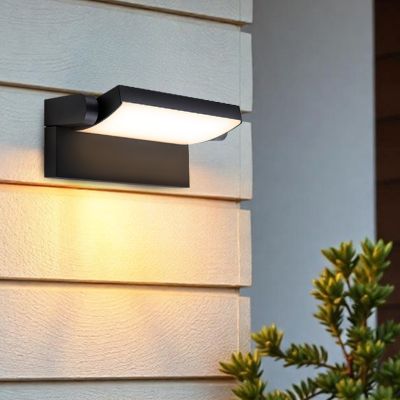 Lampada da esterno nera moderna, Alet, 12,5W, 3000K LED, IP54