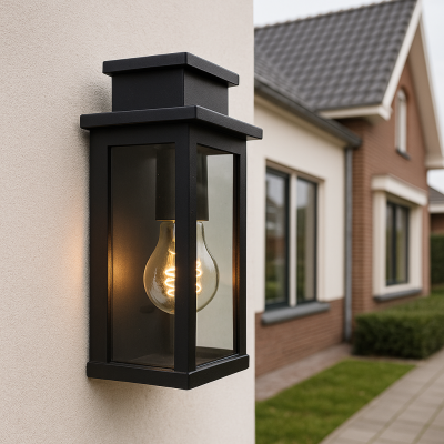 Lampada da esterno nera moderna, Jesca, IP44