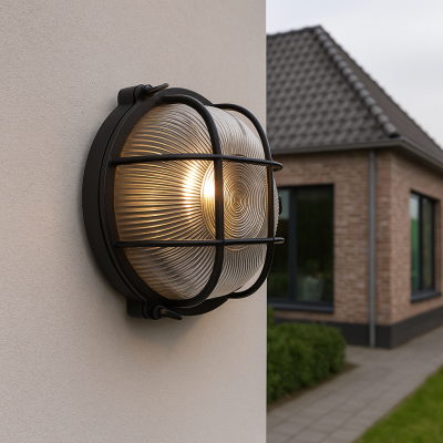 Lampada da esterno nera industriale, Juanita, IP44