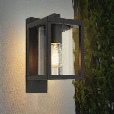 Lampada da esterno nera moderna, Amalie, IP54