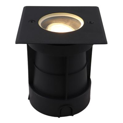 Faretto da esterno a pavimento nero in alluminio, Catamarca, IP65, fascio di luce orientabile