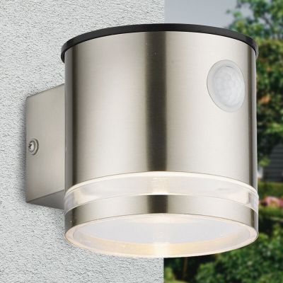 Applique da esterno solare cromata moderna, Tommy, 1W, 2700K LED, IP54