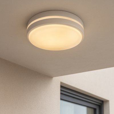 Lampada da esterno bianca in plastica, James, IP54