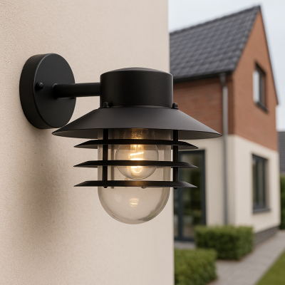Lampada da esterno nera in acciaio inossidabile, Felice, IP44