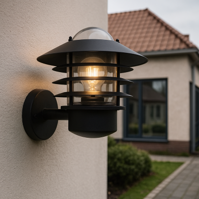 Lampada da esterno nera in acciaio inossidabile, Felice, IP44