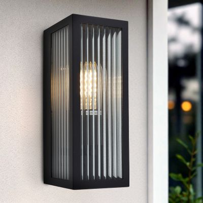 Lampada da esterno nera moderna, Senne, IP44