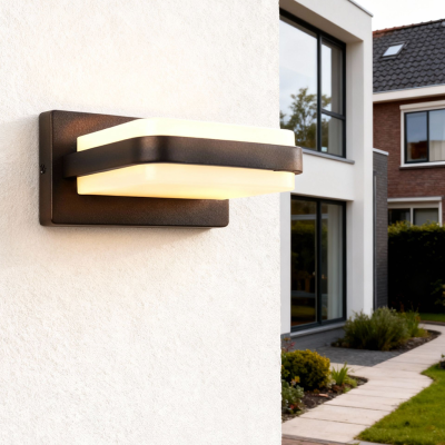 Lampada da esterno nera moderna, Sita, 12W, 3000K LED, IP44