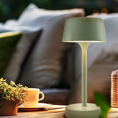 Lampada da tavolo da esterno verde moderna, Emily, 3W, 3000K LED, IP44, dimmer in 3 fasi