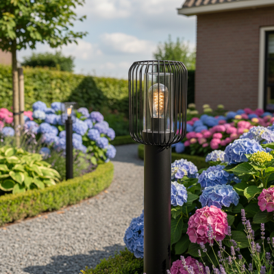 Lampada da esterno nera moderna, Enya, IP44