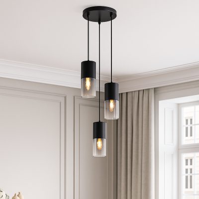 Lampada a sospensione nera moderna, Huy