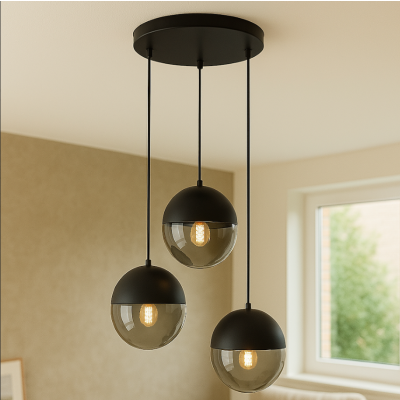 Lampada a sospensione grigia design, Nalini