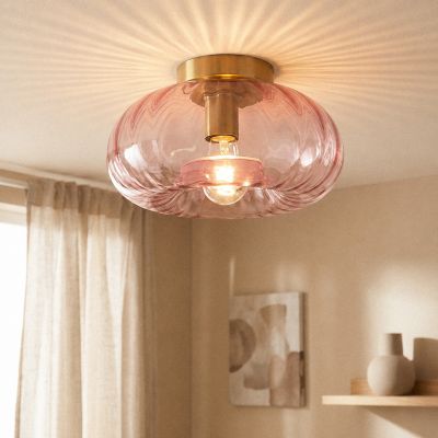 Lampada da soffitto rosa retrò, Diane