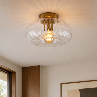 Lampada da soffitto trasparente retrò, Diane