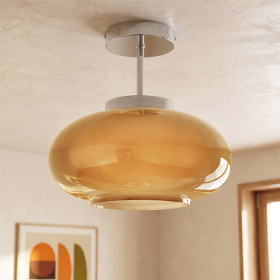 Lampada da soffitto tortora retrò, Elba