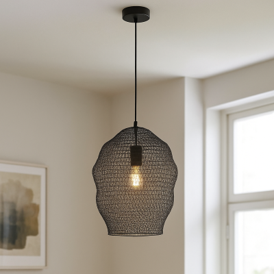 Lampada a sospensione nera design, Sep