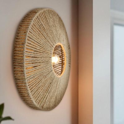 Applique da parete marrone rustica, Sanny, con interruttore