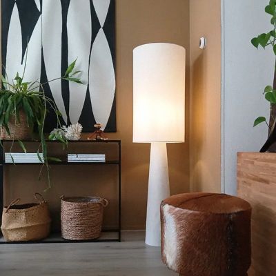 Lampada da terra beige moderna, Timmy, con interruttore
